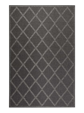 Outdoorteppich "Sparkle Outdoor (Rhomb)" in Navy/Silber
