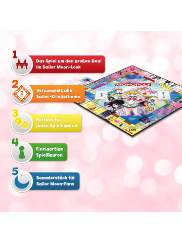 Monopoly Sailor Moon Edition Spiel Gesellschaftsspiel Brettspiel in bunt