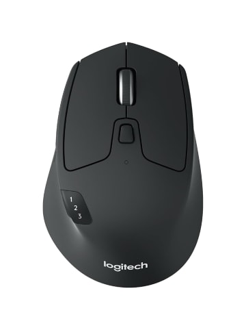 Multifunktionale Maus mit hyperschnellem Scrollrad und in Schwarz