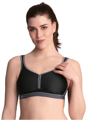 2er Pack Sport BH ohne Bügel Performance in schwarz-anthrazit schwarz-anthrazit