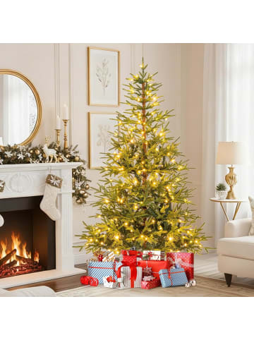 180 cm Künstlicher Weihnachtsbaum mit Beleuchtung in Grün