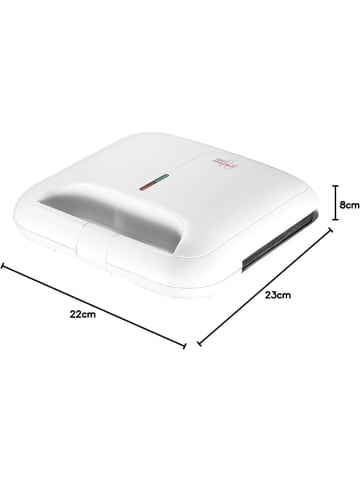 Tostina New Elektrischer Toaster mit Antihaft-Grillplatten 750W in Weiß