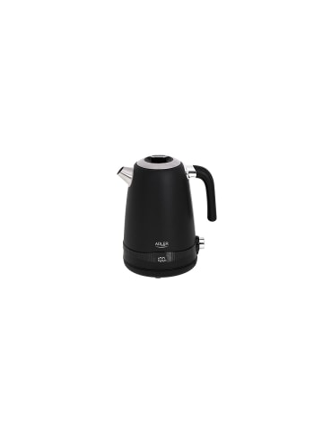 Adler AD 1295 Edelstahl-Wasserkocher 1,7 L mit LCD-Display - Schwarz in Schwarz