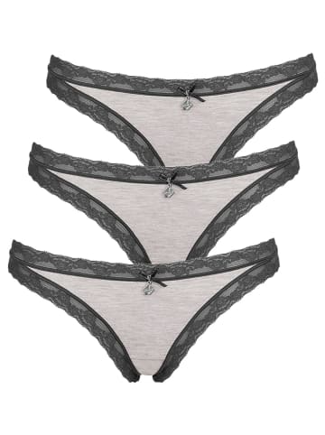 3er Pack String in anthrazit