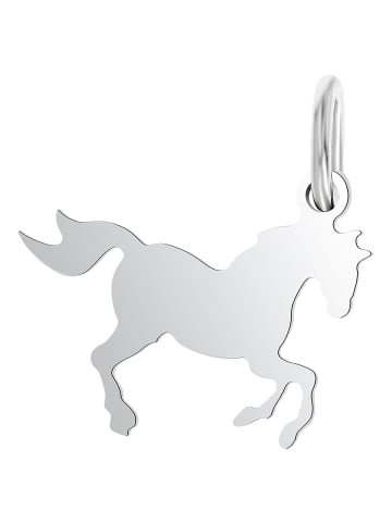 Mädchen Anhänger – Pferd Anhänger aus 925 Silber in silber