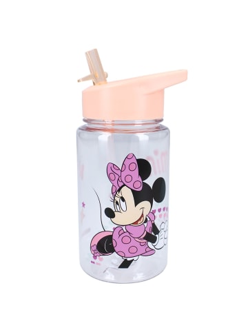 Disney Minnie Mouse Flasche Trinkflasche 450 ml Transparent in Rosa