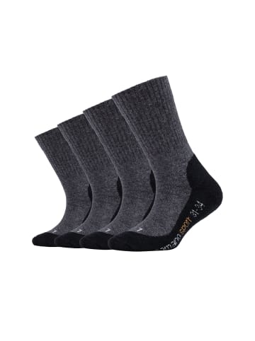 Sportsocken pro tex 4er Pack anthracite - black