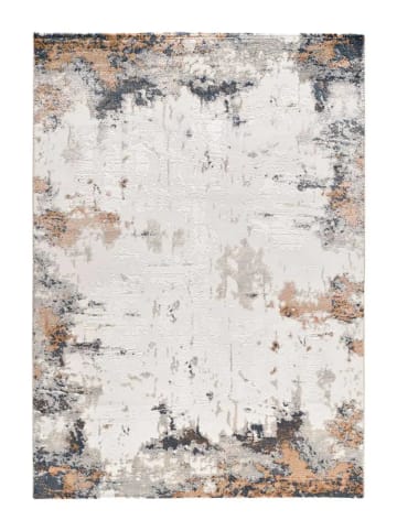 Kurzflor-Teppich KEOPS in beige/kupfer/blau