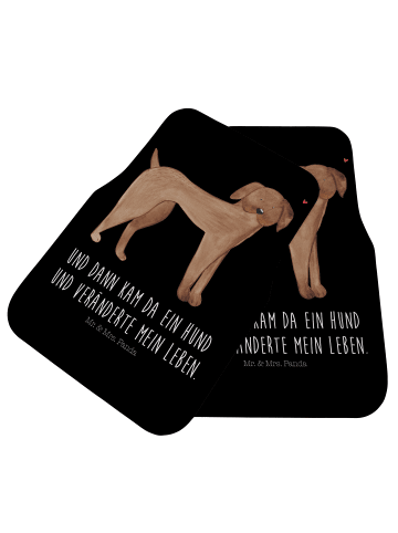 Auto-Fußmatte Hund Dogge mit Spruch in Schwarz