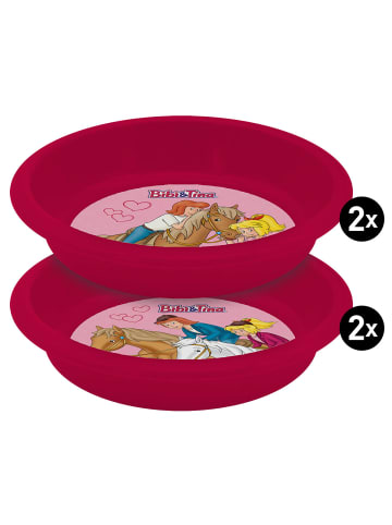 Müslischale Bibi & Tina mit Pferden 4er Set in Rot - 300 ml