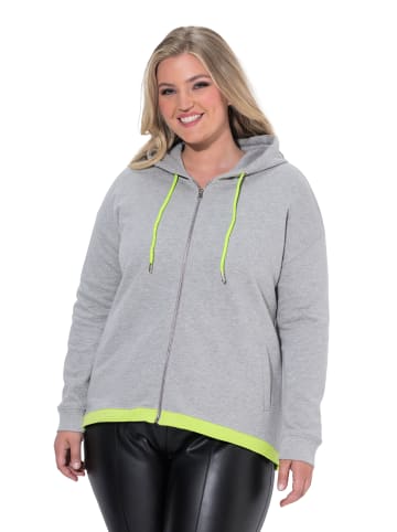 Sweatjacke in grau melange