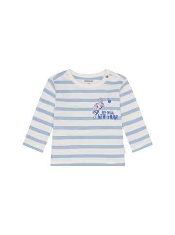 Langarmshirt Stripe in Dusty Blue