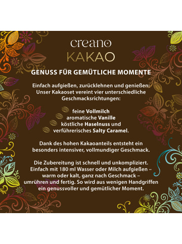 Kakao Geschenkset Trinkschokolade 8er – 8 Portionsbeutel à 33 g,  264gr netto