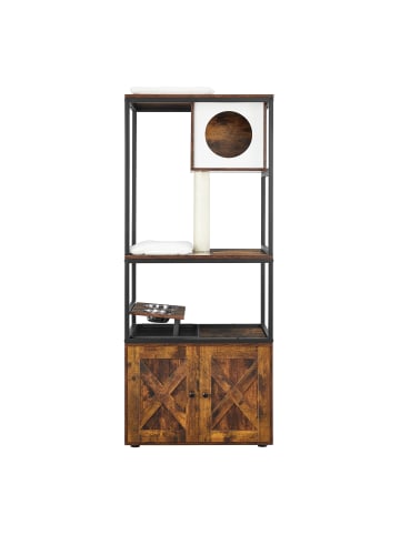 Katzenbaum Hains in Vintagebraun - (B)50 x (H)146 x (T)57 cm