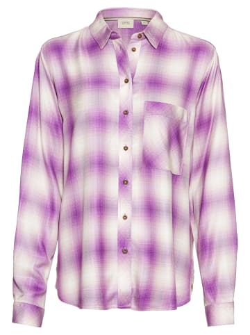 Karobluse aus reiner Viskose in Violett-Weiß