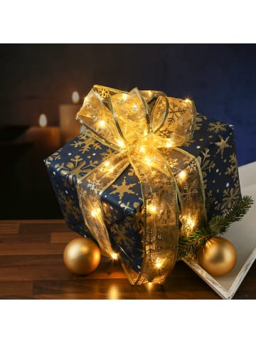 LED Seidenband Geschenkband in gold Länge 2,7m