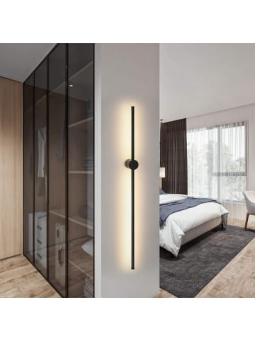 2er-Set Wandleuchte LED in schwarz L 100CM Schwenkbar warmweiß Ganglampe