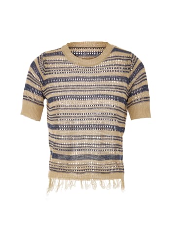 Damen Strickpullover in Beige Marine