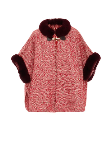 Damen Poncho in Rot