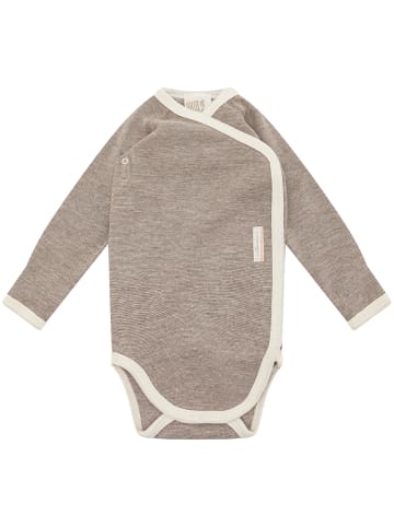 Body mit Wolle-Seide in Nougat-Melange