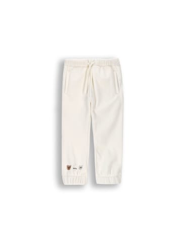 Samtige hose in ecru