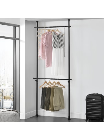 Teleskopgarderobe Kemi in Schwarz (L)115cm