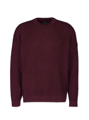 Strick " Boxy Waffle Knitter " in bordeaux