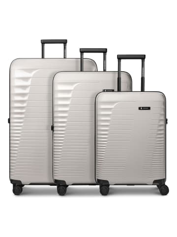 Straw Edition 4 Rollen Kofferset 3-teilig mit Dehnfalte beige