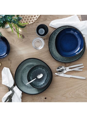 6er Set Schalen flach Lave in Bleu ø 27 cm