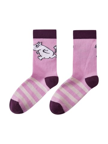 Socken Moomin Randig Grey Pink
