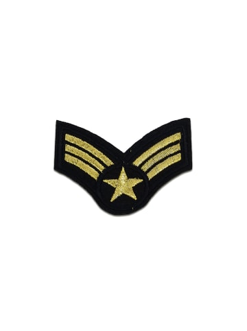 Militär Army SternApplikation Bügelbild ingoldfarben