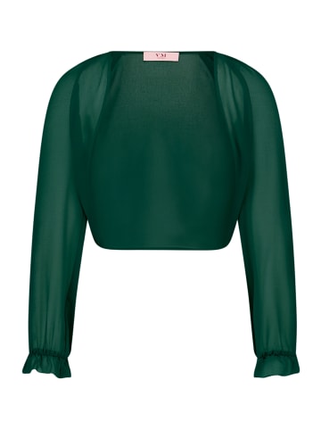 Bolero-Jacke mit gekräuseltem Ausschnitt in Dark Moss