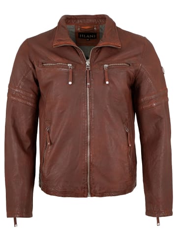 Lederjacke Lammnappa in Rotbraun