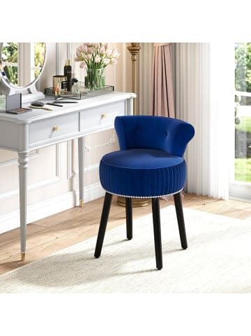 Samt Schminkhocker in Blau
