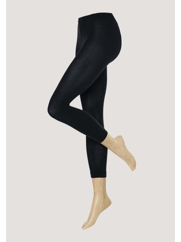 Feinstrumpf-Leggings in schwarz