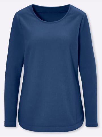 Fleece-Shirt in jeansblau