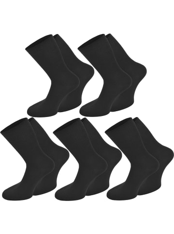 10 Paar Berufssocken Ripp in Schwarz