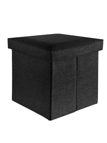 Faltbarer Sitzhocker 38x38x38 cm in DIAMANT SCHWARZ