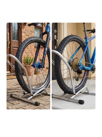 Fahrradständer in Silber - (B)41 x (H)38 x (T)59 cm