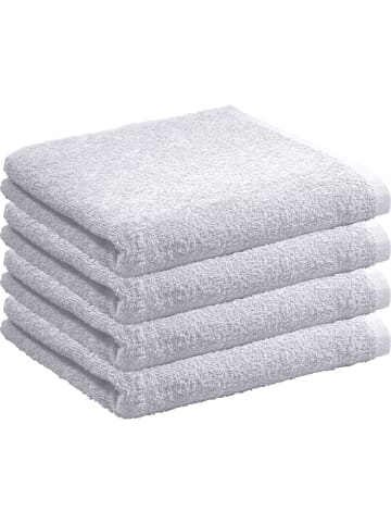 Frottier, Leichtfrottier Duschtuch 4er-Pack Oceanside in silber
