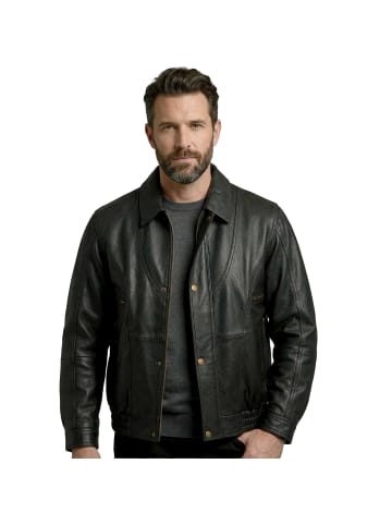 Lederblouson Lammnappa in Schwarz