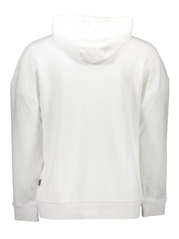 Weiß Baumwolle Herren Sweatshirt