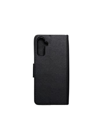 Buch Tasche "Fancy" kompatibel mit SAMSUNG GALAXY A14 5G Schwarz in Schwarz