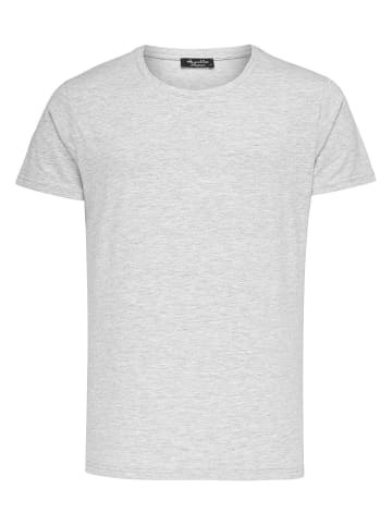 Basic T-Shirt mit Rundhalsausschnitt LANCASTER in Grau Melange