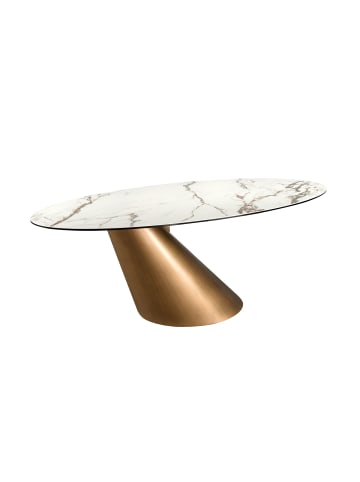 Esstisch 1160 in Weiß/Bronze – (B)240 x (T)120 x (H)76 cm