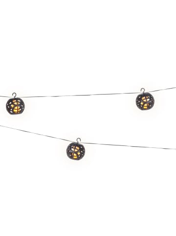LED Lichterkette Feuerball Flammeneffekt 8 Leuchtkugeln 2,1m in schwarz