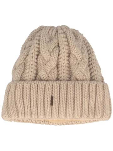 Strickmütze in beige