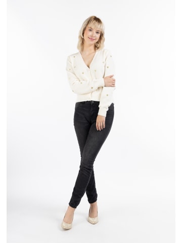 Damen Strickjacke in Wollweiss