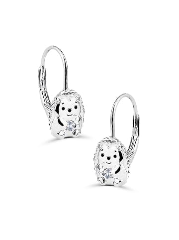 Silber Ohrringe 925 Igel 1,0 cm x 1,0 cm