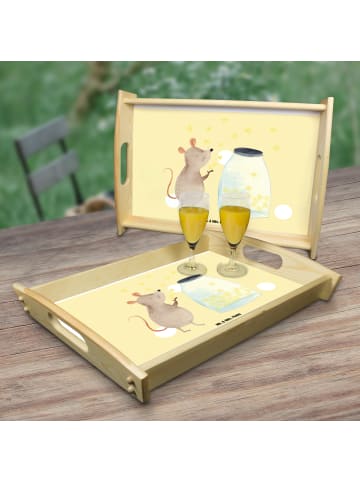 Tablett Maus Sterne ohne Spruch in Gelb Pastell